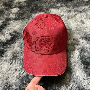 Gucci GG Nylon Red Baseball Cap